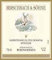 Hirschbach Niersteiner Gutes Domtal Riesling Spatlese 2015