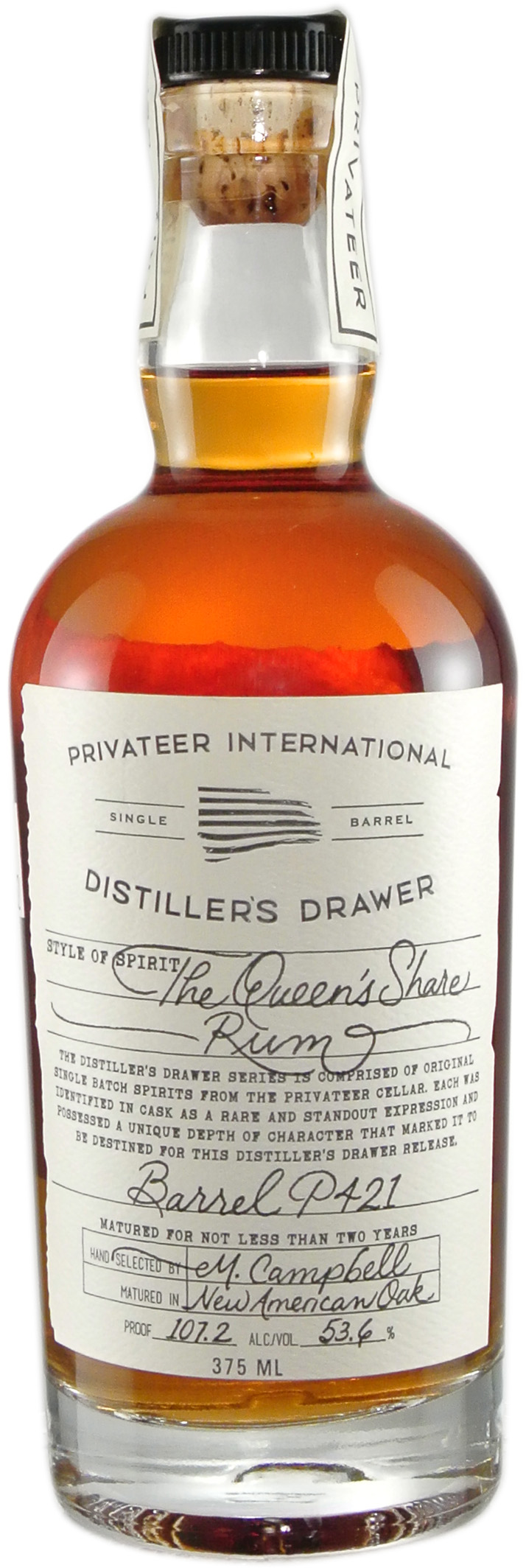 Privateer The Queen's Share Single Cask Aged Rum