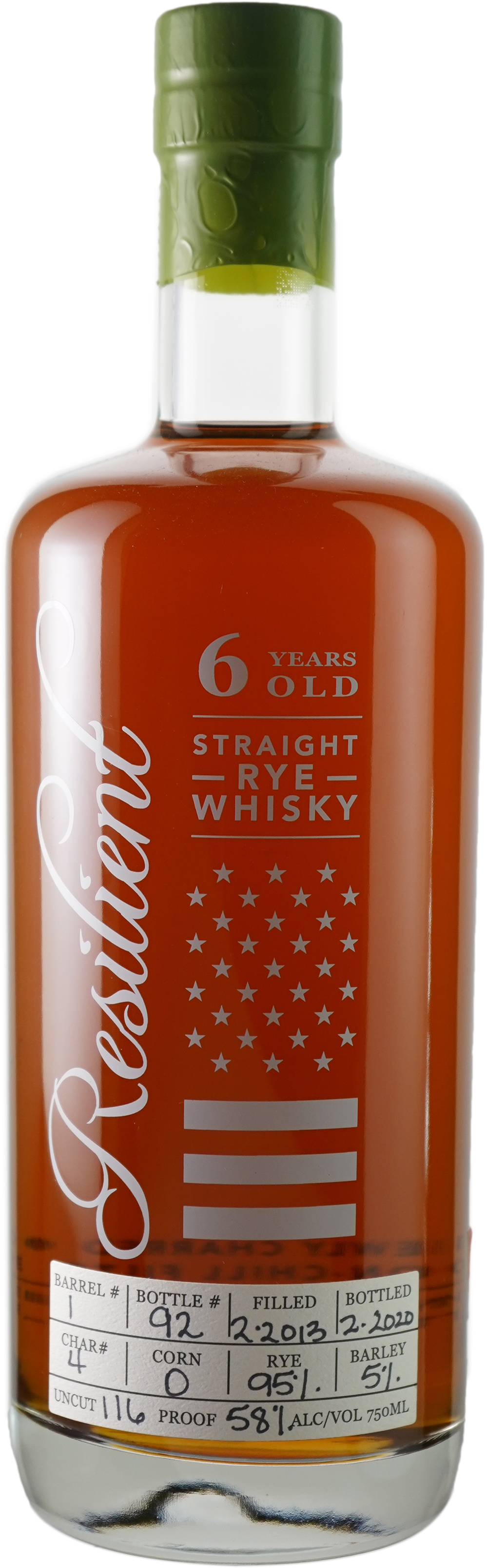 Resilient Barrel Strength Straight Rye Single Barrel # 1