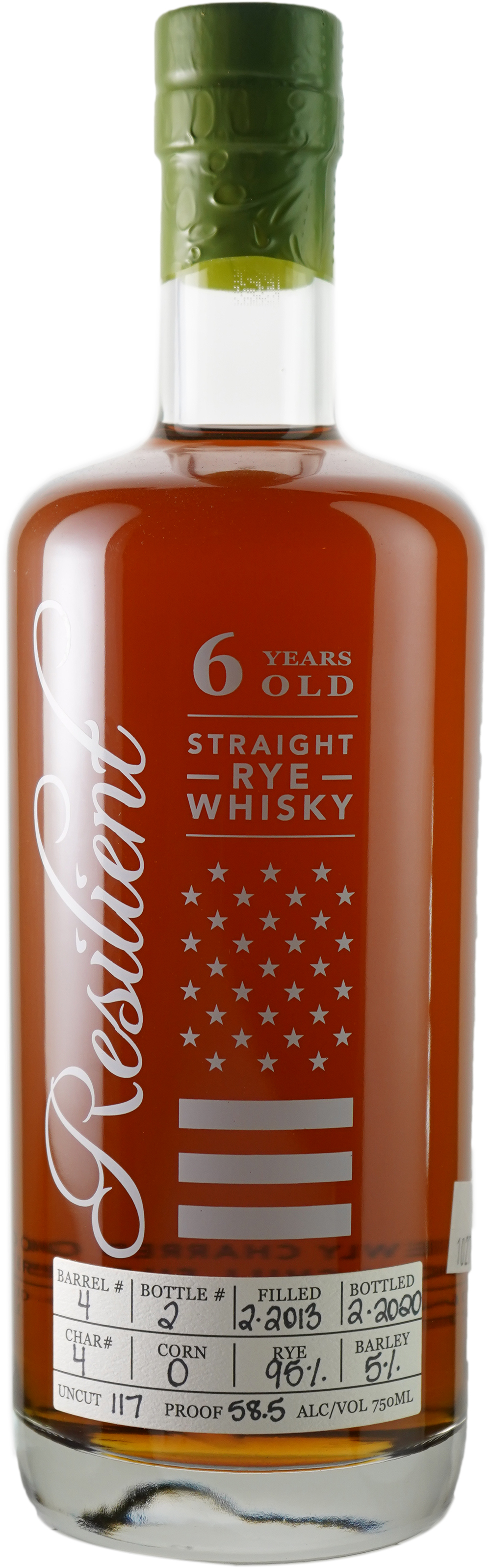 Resilient Barrel Strength Straight Rye Single Barrel # 4