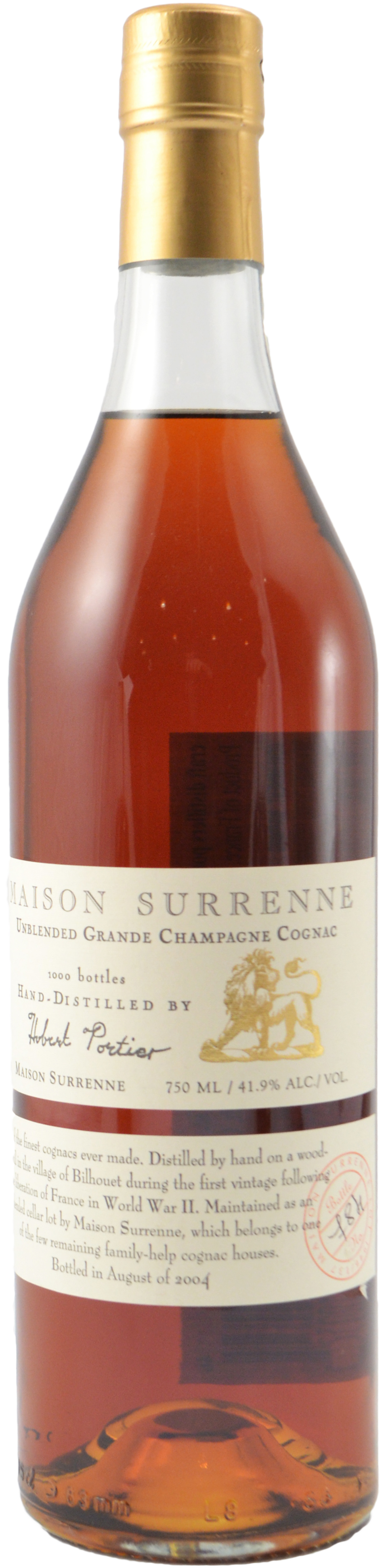 Maison Surrenne Lot /137 Unblended Vintage Cognac 1946