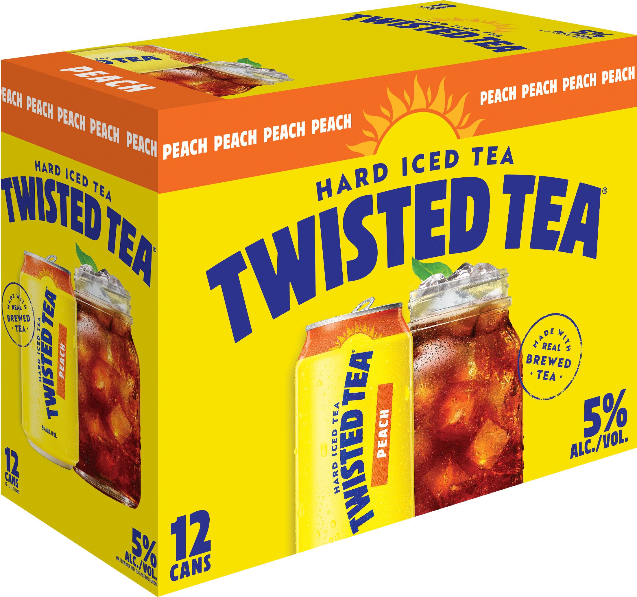 Twisted Tea Peach | 12 pack of 12 oz Can