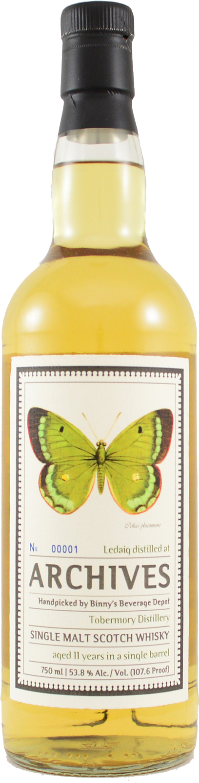 Archives Ledaig 11 year old Single Cask Binny's Handpicked 2008