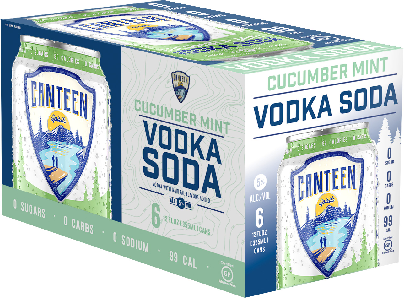 Canteen Spirits Cucumber Mint Vodka Soda 6 Pack Cans