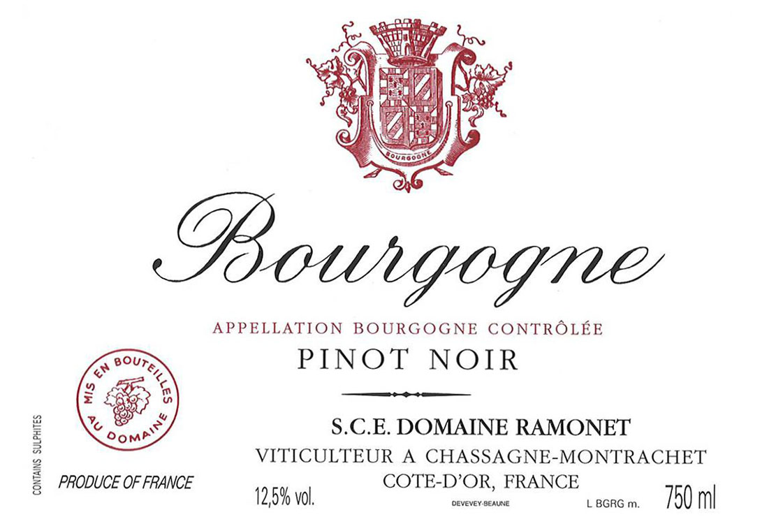 Domaine Ramonet Bourgogne Rouge 2017