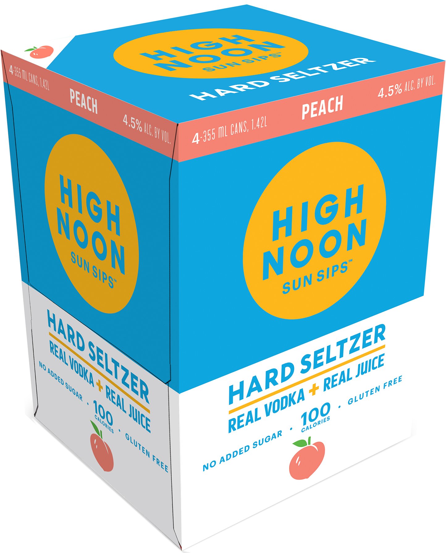 High Noon Vodka & Soda Peach 4 Pack Can