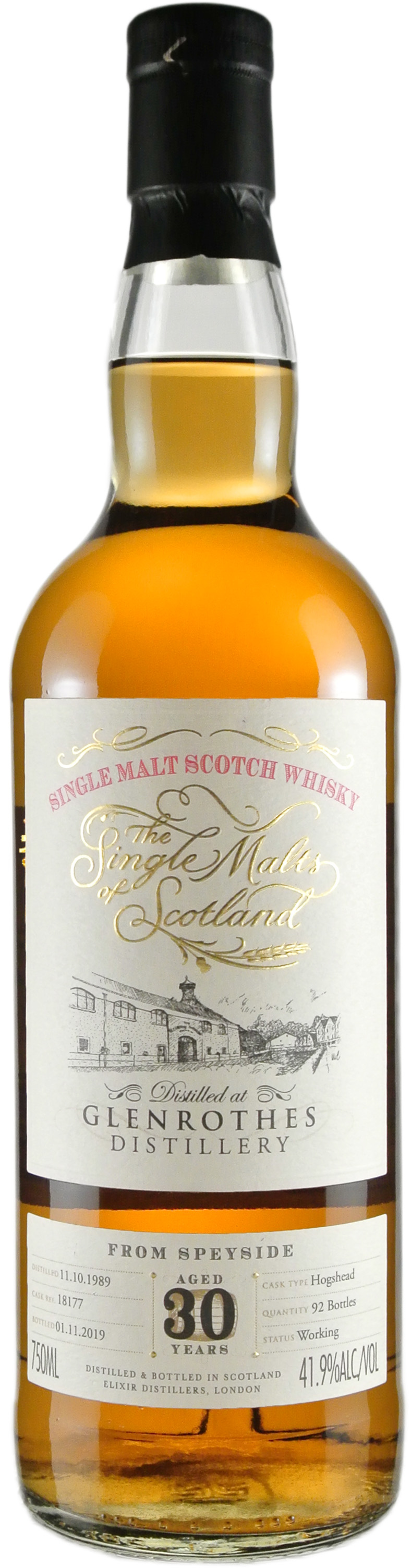 Single Malts of Scotland Glenrothes 30 year old Cask Strength 1989