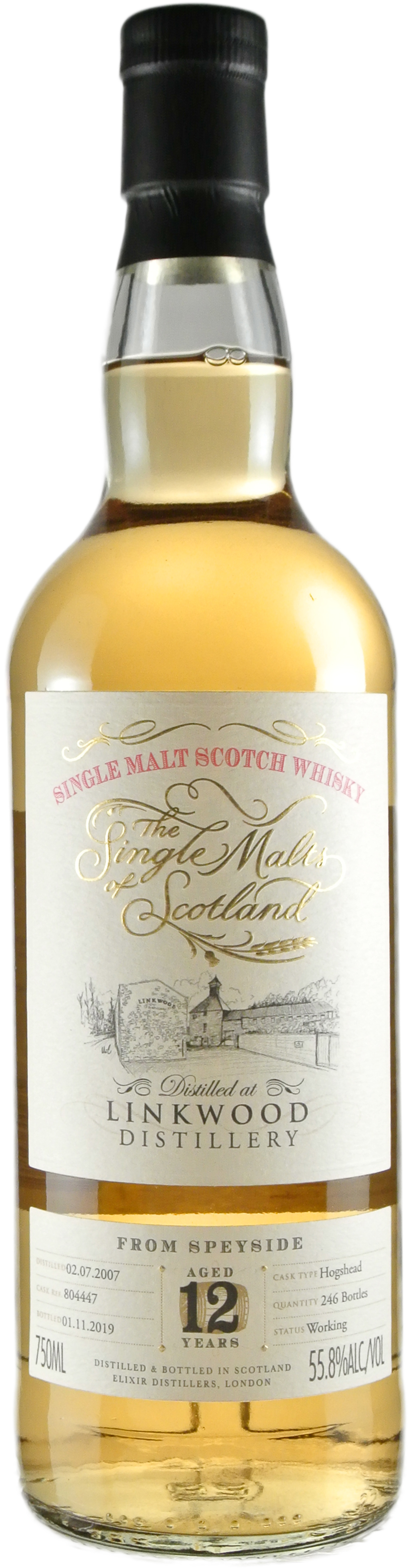 Single Malts of Scotland Linkwood 12 year old Cask Strength 2007