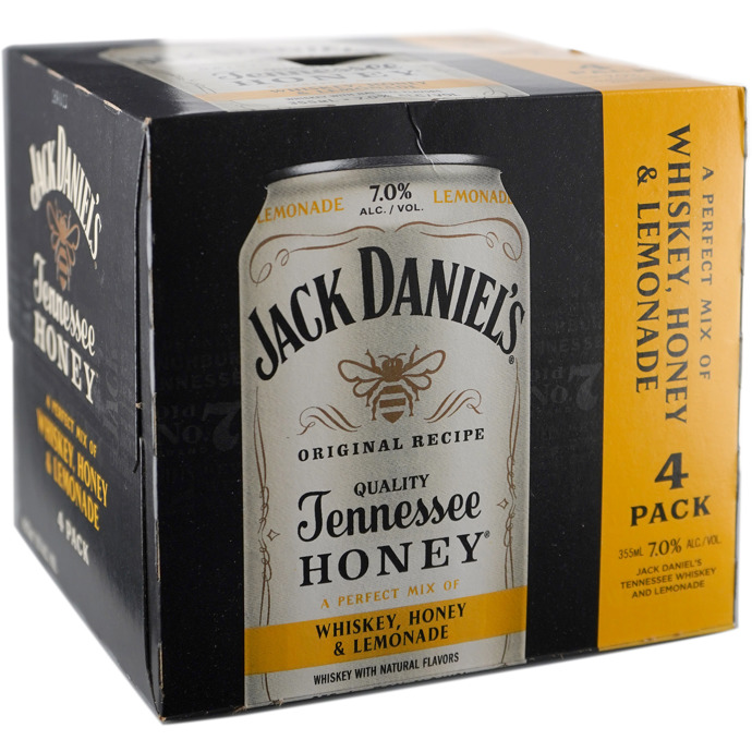 Jack Daniel S Honey And Lemonade 4 Pack
