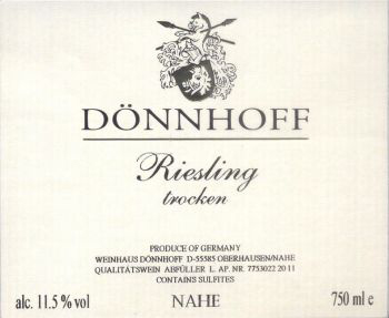Donnhoff Estate Riesling Trocken 2019