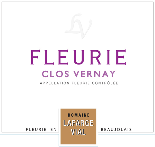 Domaine Lafarge Vial Fleurie Clos Vernay 2018