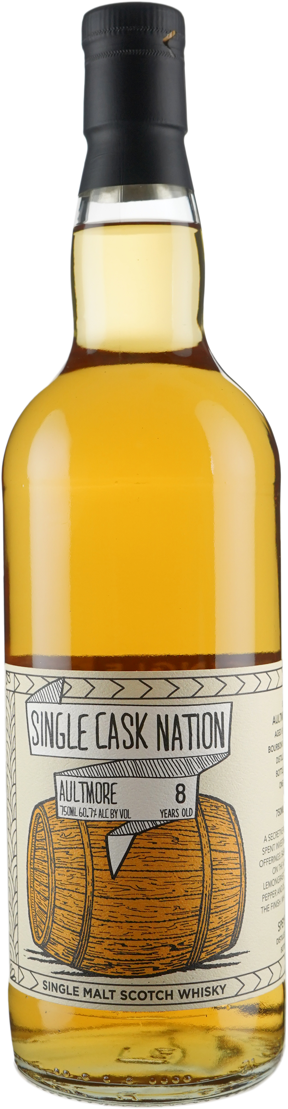 Single Cask Nation Aultmore 8 year old ex Bourbon Barrel # 800233 2011
