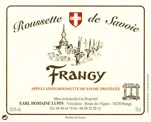 Domaine Lupin Frangy Roussette de Savoie 2018