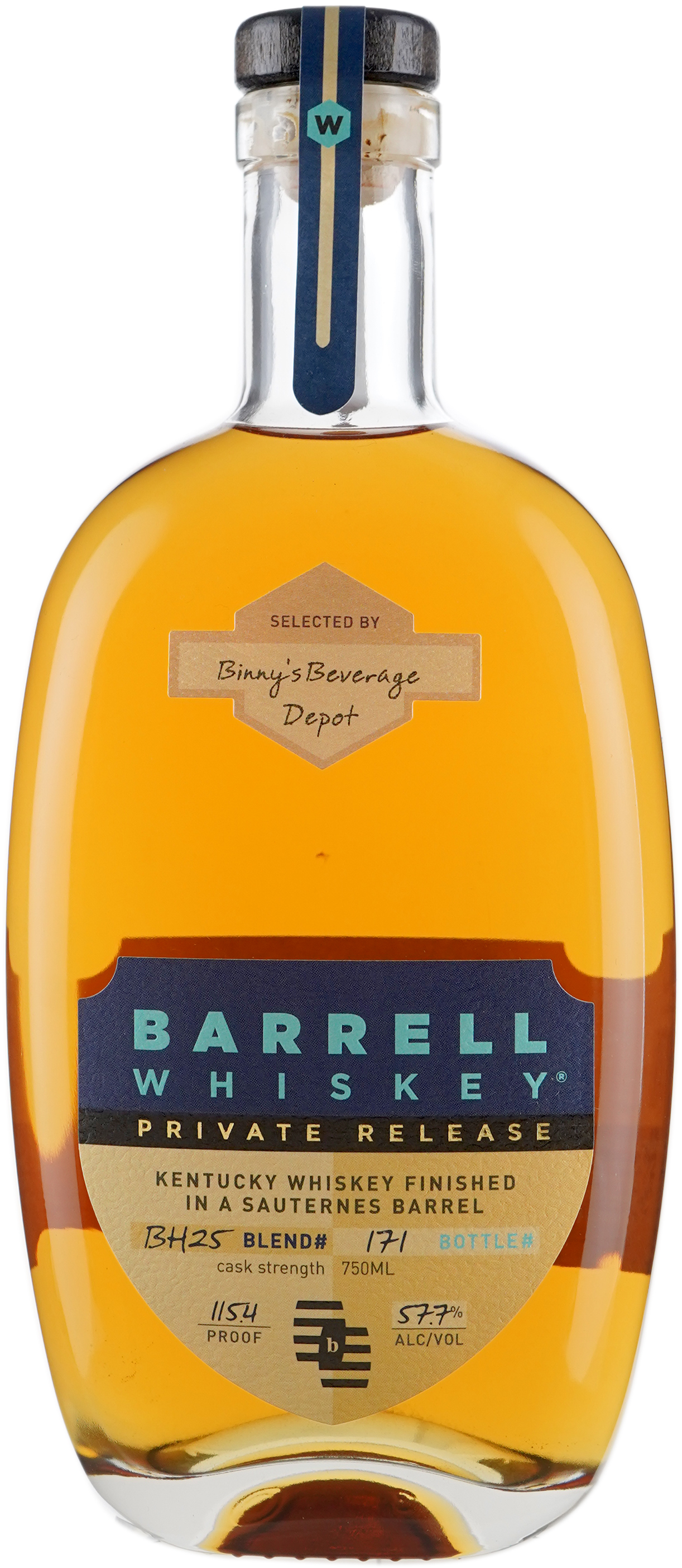 Barrell Craft American Whiskey Private Release Finished in Sauternes Cask Binny's Handpicked