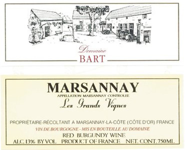 Domaine Bart Marsannay Les Grandes Vignes 2018
