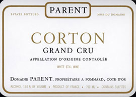 Domaine Parent Corton Blanc Grand Cru 2017