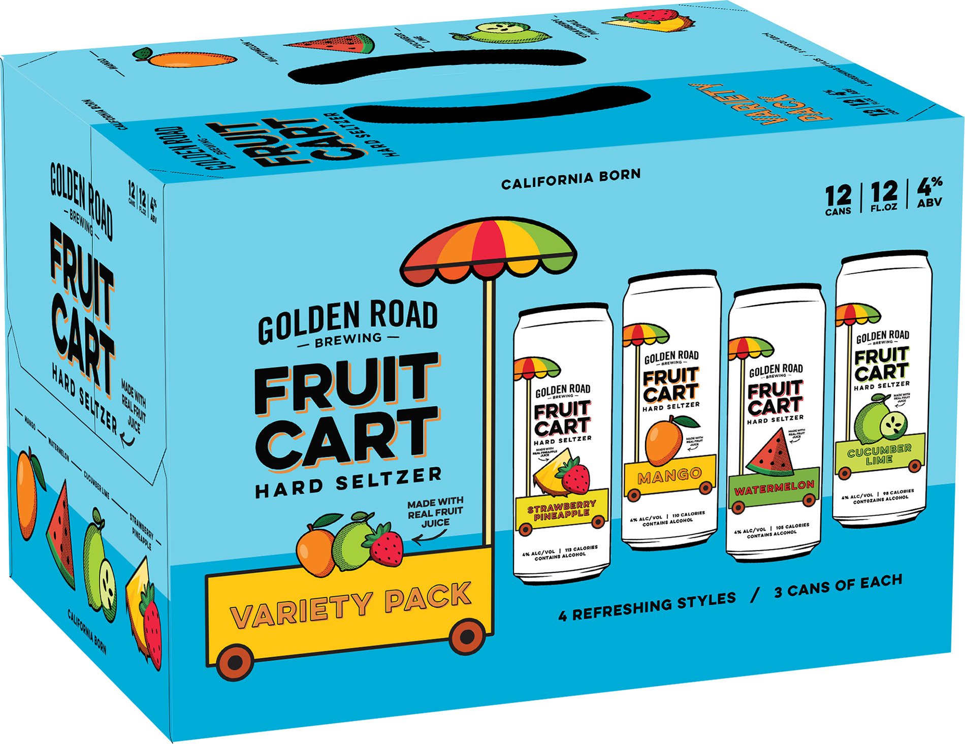 Golden Road Fruit Cart Seltzer Variety Pack
