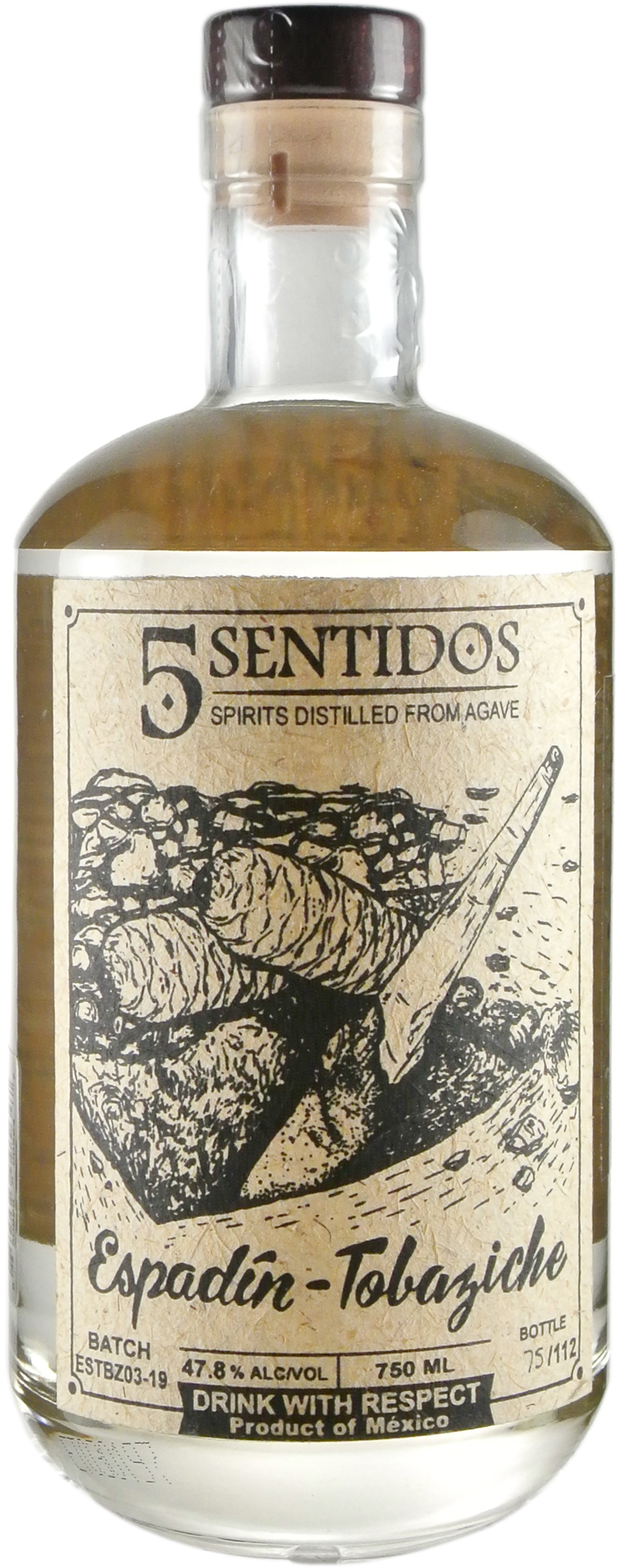 5 Sentidos Espadin Tobaziche Ensamble Mezcal