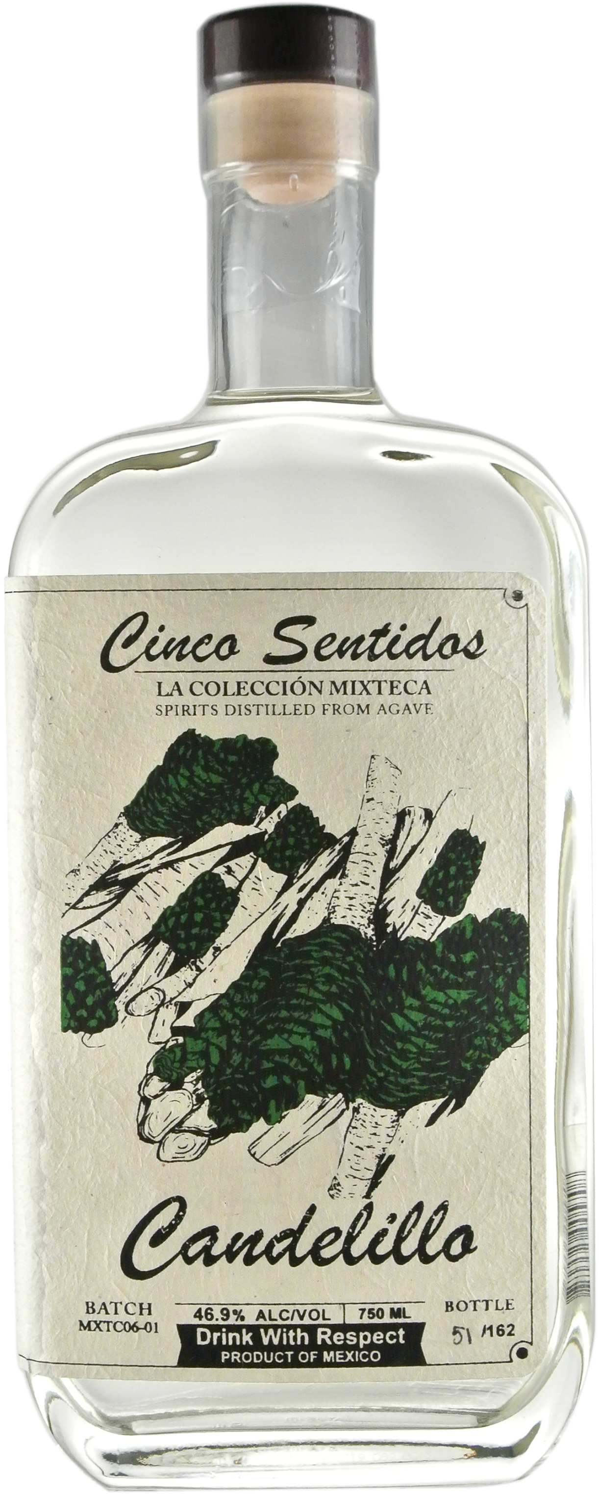 Cinco Sentidos Candelillo la Collecion Mixteca Agave Spirit