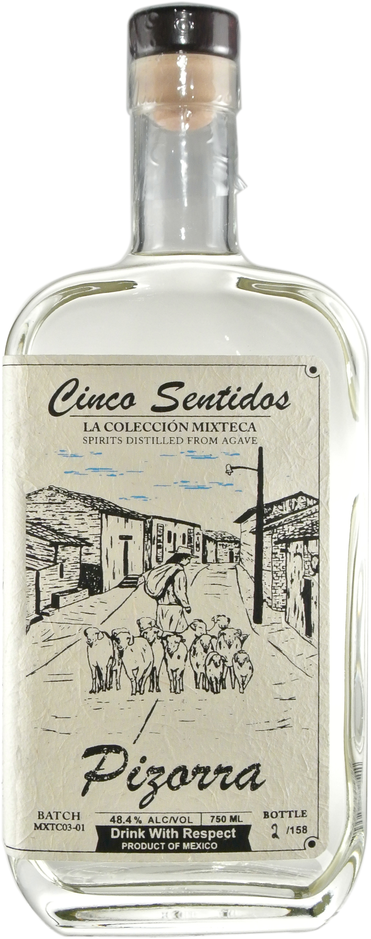 Cinco Sentidos Pizorra la Collecion Mixteca Agave Spirit