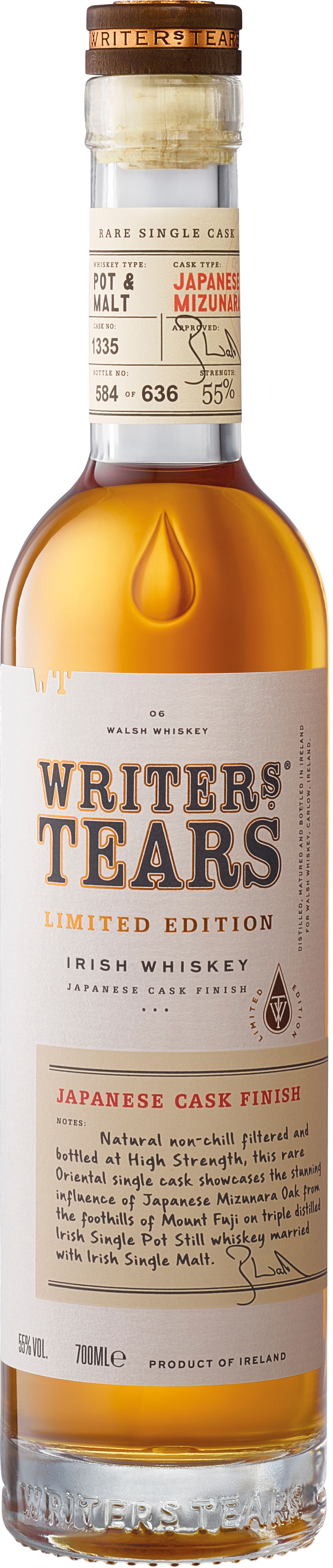 Writer's Tears Japanese Mizunara Cask Finished Irish Whiskey