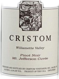Cristom Pinot Noir Mt Jefferson Cuvee 2018