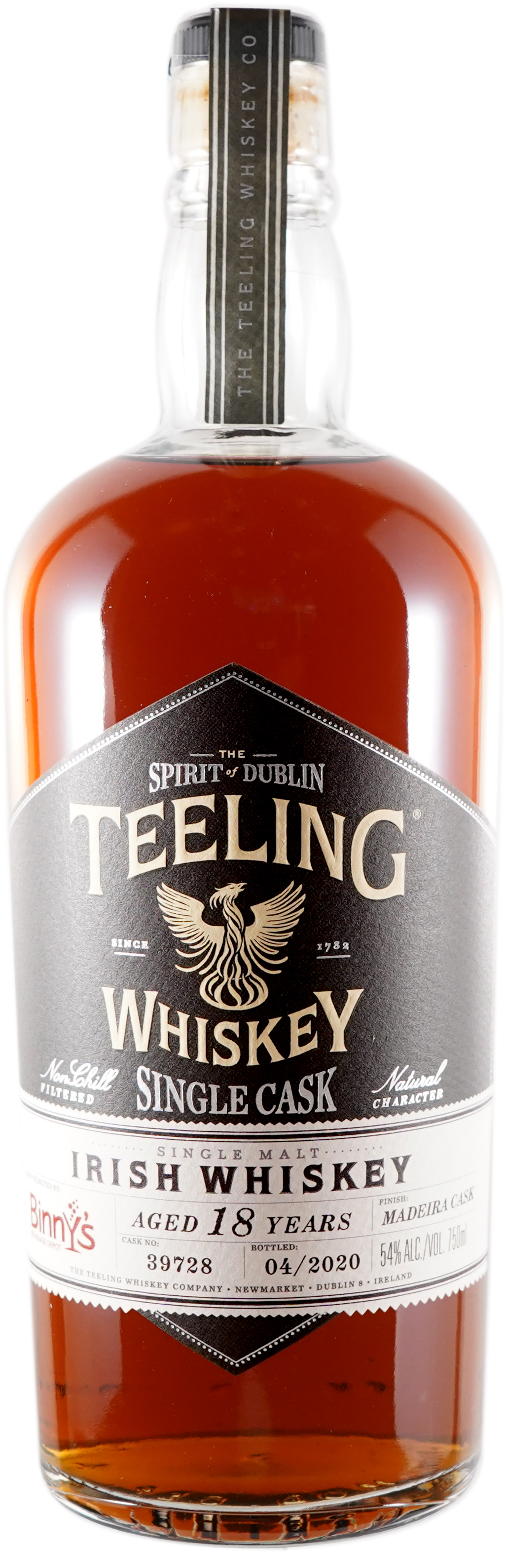 Teeling 18 year old Single Madeira Cask # 39728 Binny's Handpicked Irish Single Malt