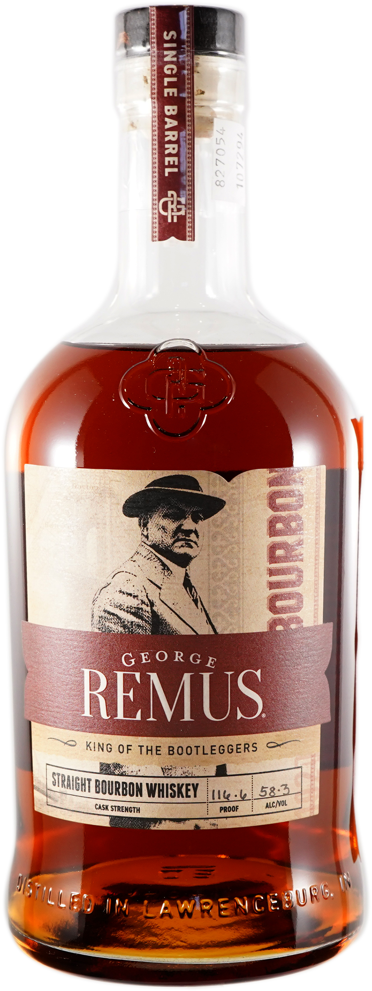 George Remus Bourbon Single Barrel # 525 Binny's Handpicked Barrel Stregth