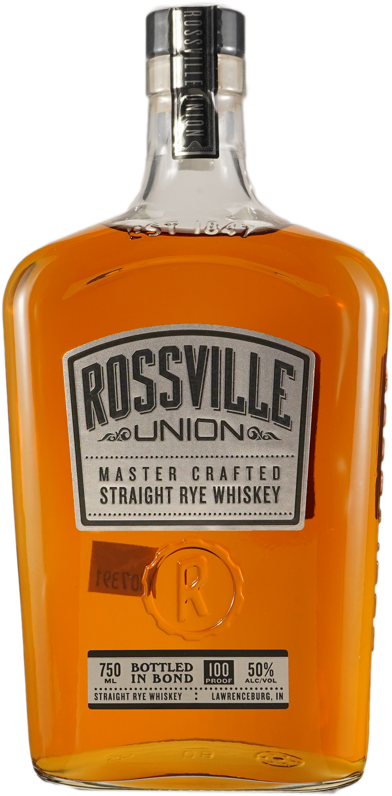 Rossville Union Bottled in Bond Straight Rye Single Barrel # 512 Binny's Handpicked