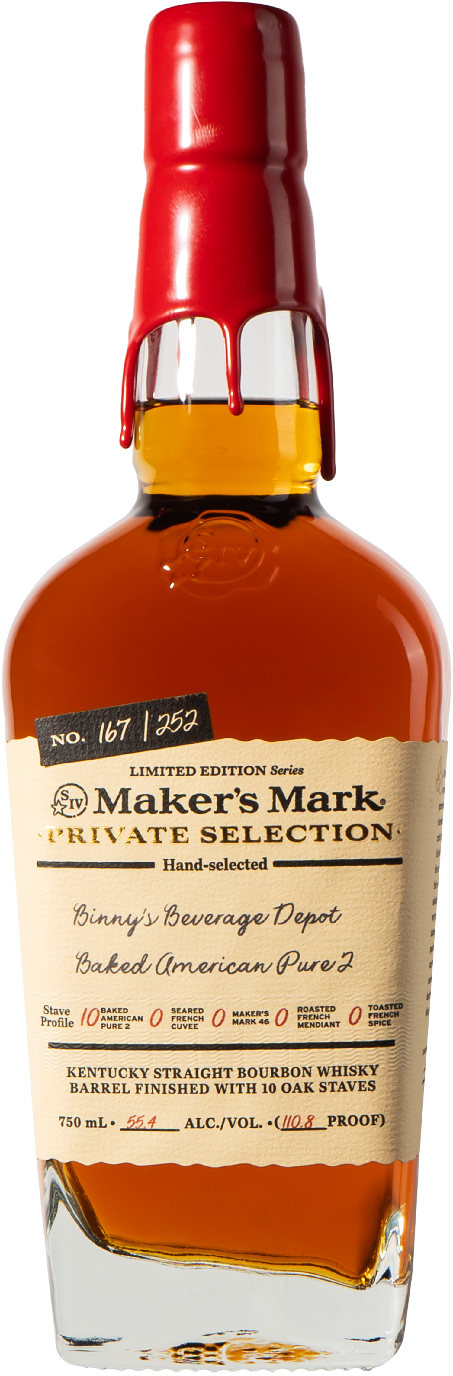 Maker's Mark Private Select Baked American Pure Single Stave Barrel # 3075