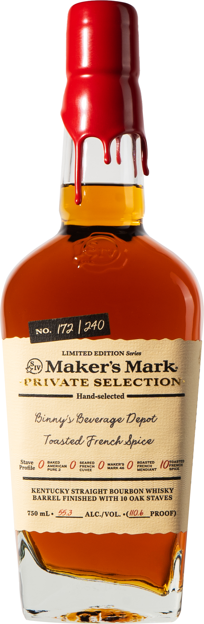 Maker's Mark Private Select Toasted French Spice Single Stave Barrel # 3074