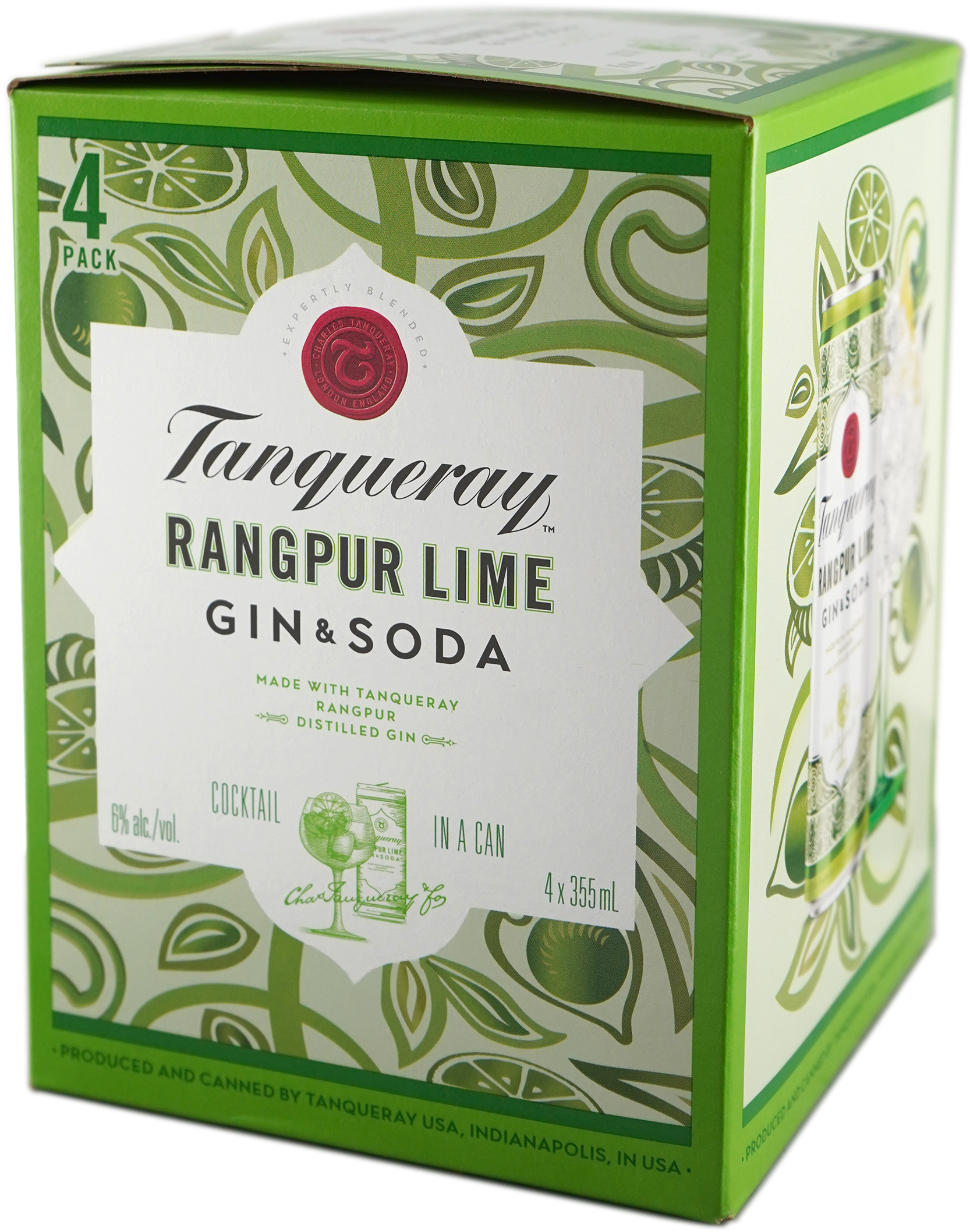 Tanqueray Rangpur Lime Gin and Soda 4 Pack Can