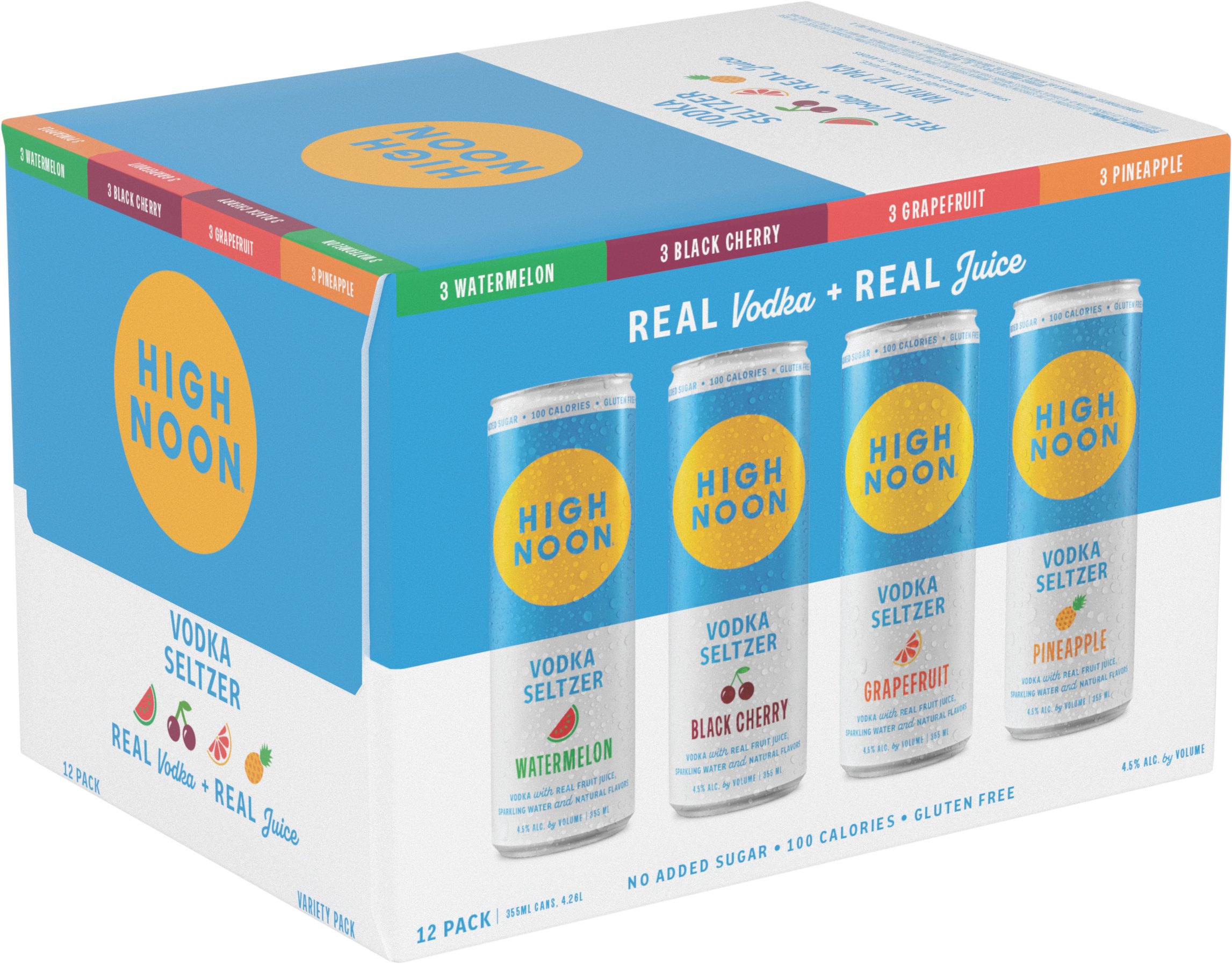 High Noon Vodka & Soda Variety 12 Pack Can