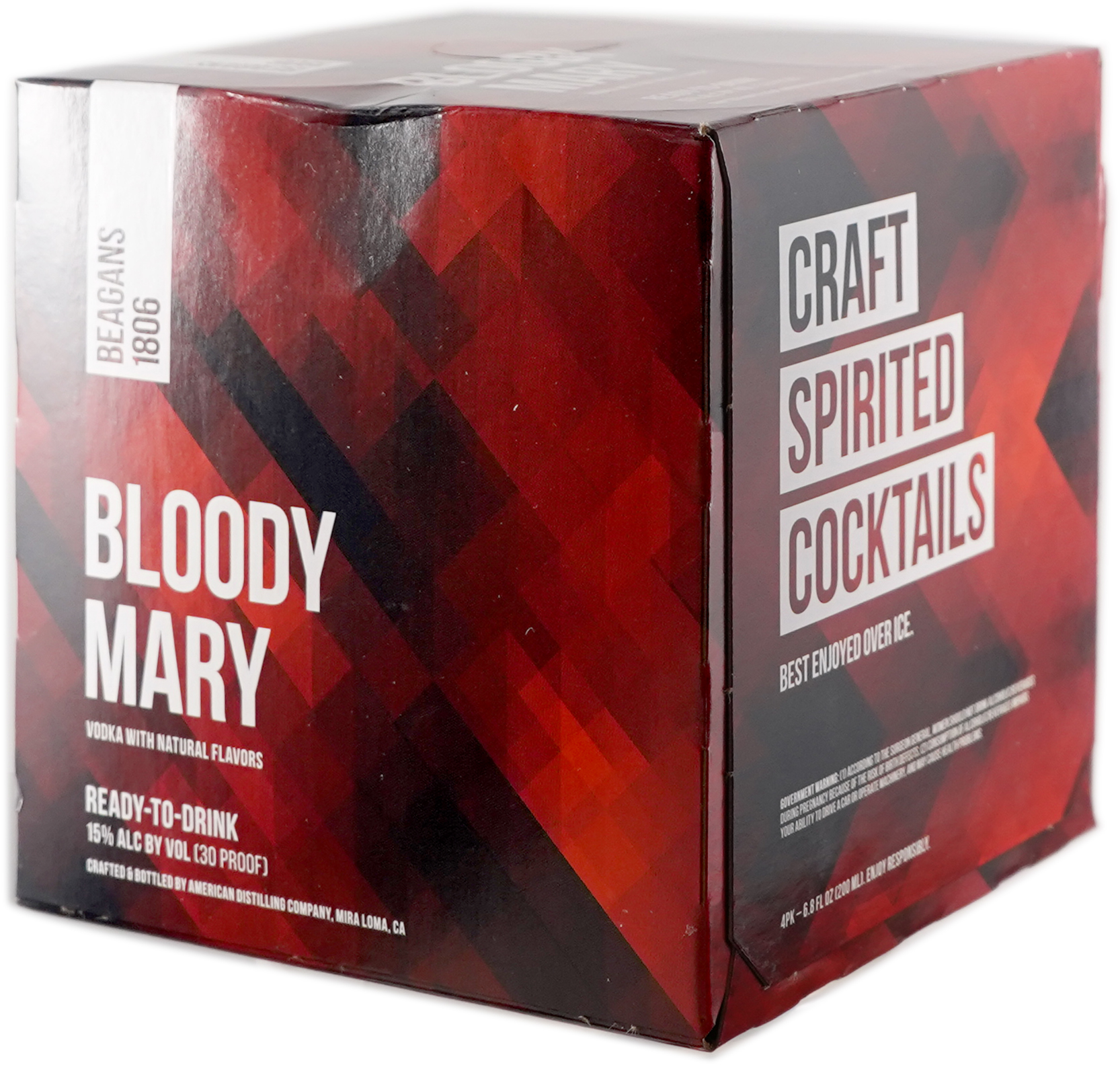 Beagan's Bloody Mary 4 Pack Can