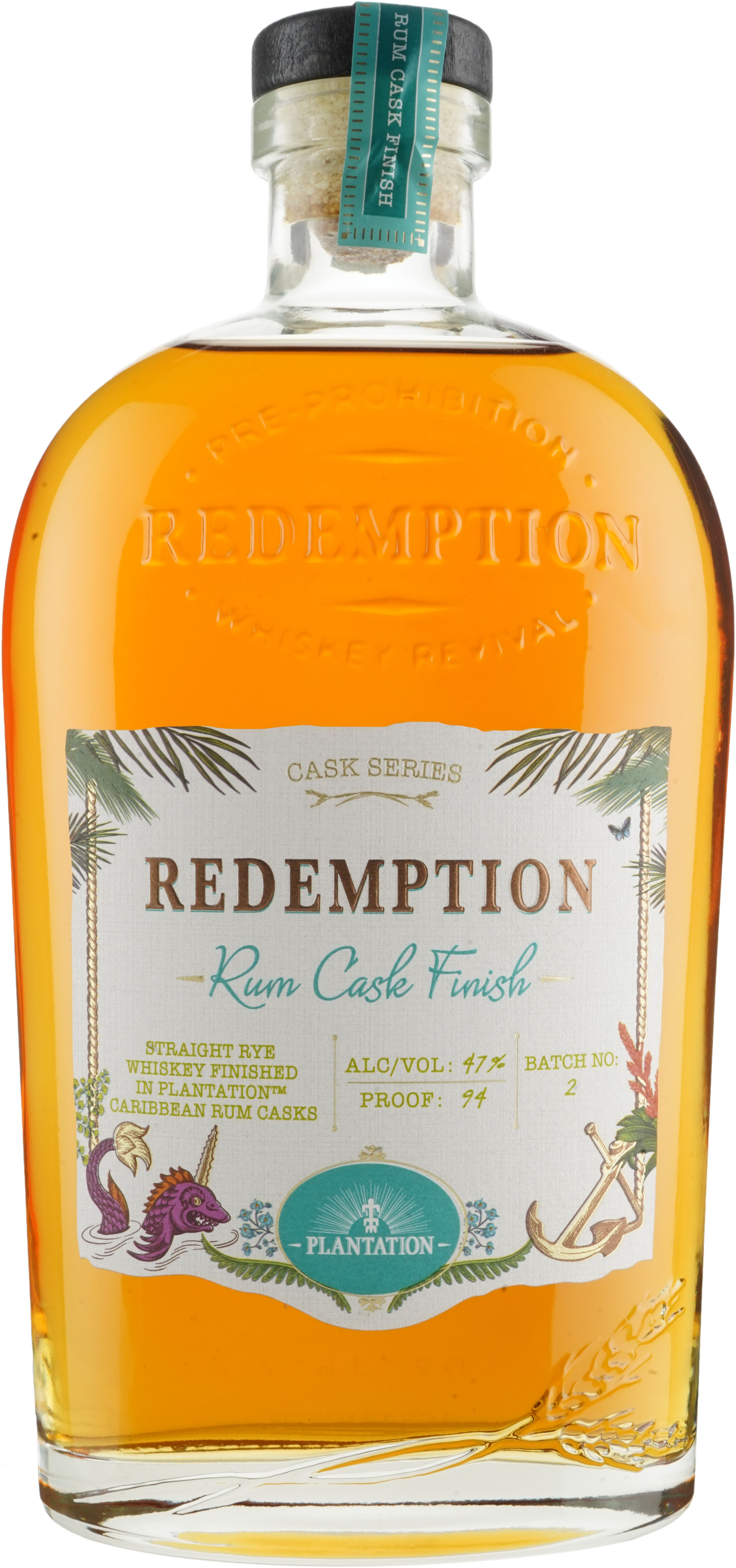 Redemption Plantation Rum Cask Finish Straight Rye Whiskey Batch No 194 Redemption Plantation Rum Cask Finish Straight Rye Whiskey Batch No 194