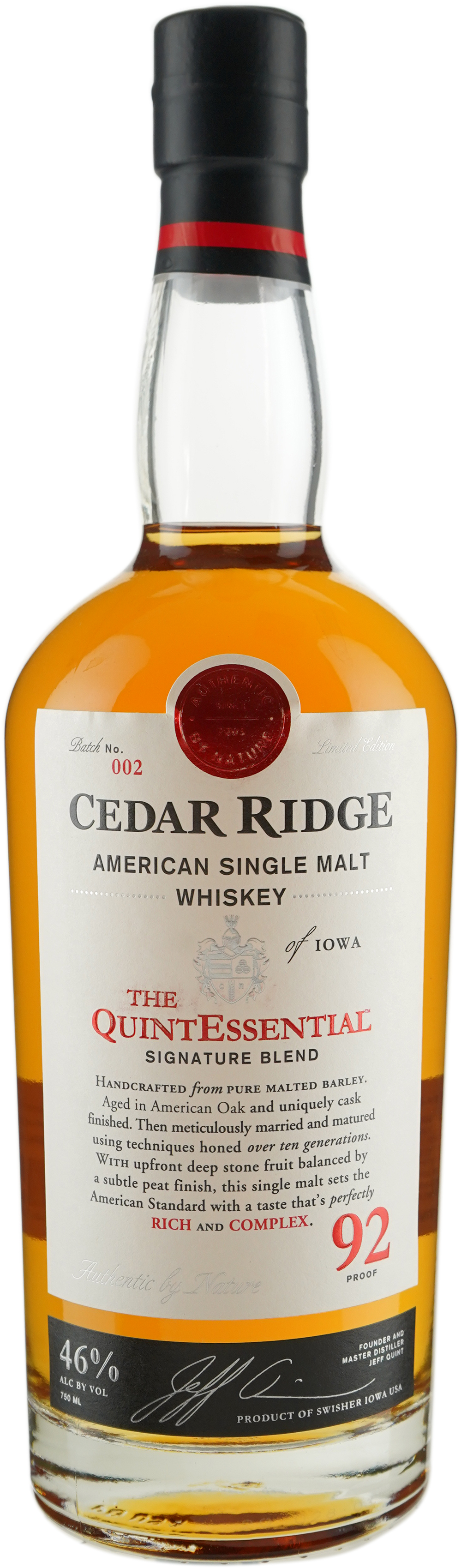 Cedar Ridge The QuintEssential Siganture Blend American Single Malt