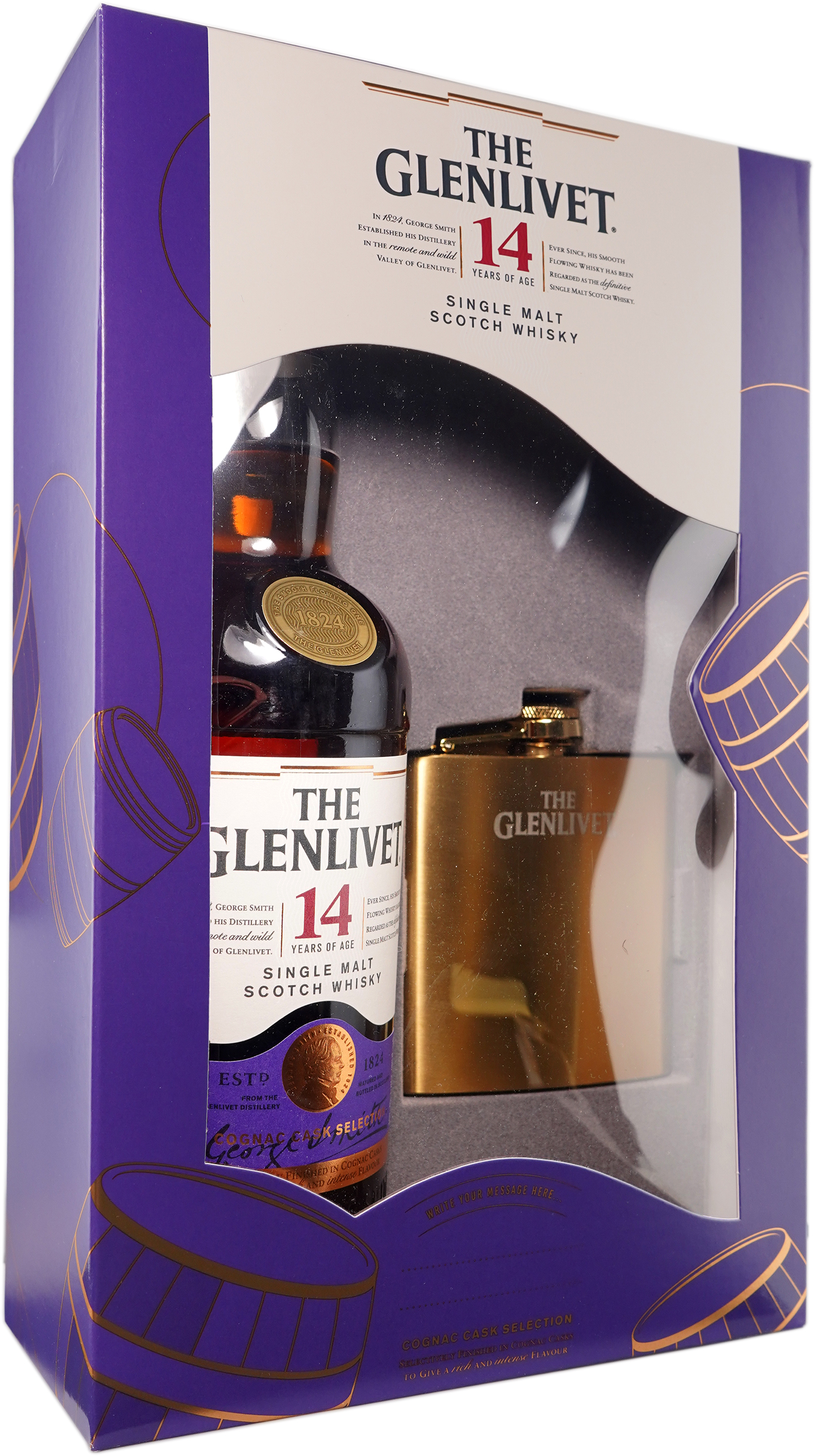 Glenlivet 14 Year Old Gift Set with Flask
