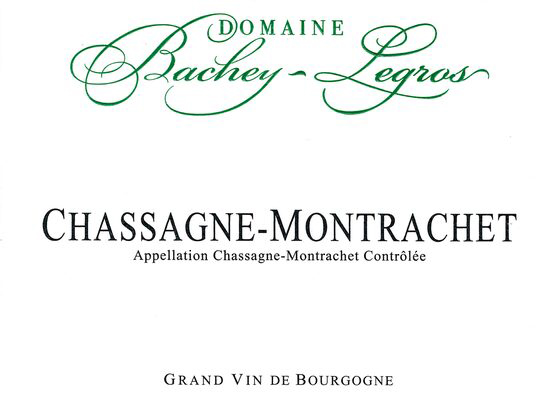 Domaine Bachey Legros Chassagne Montrachet 2017