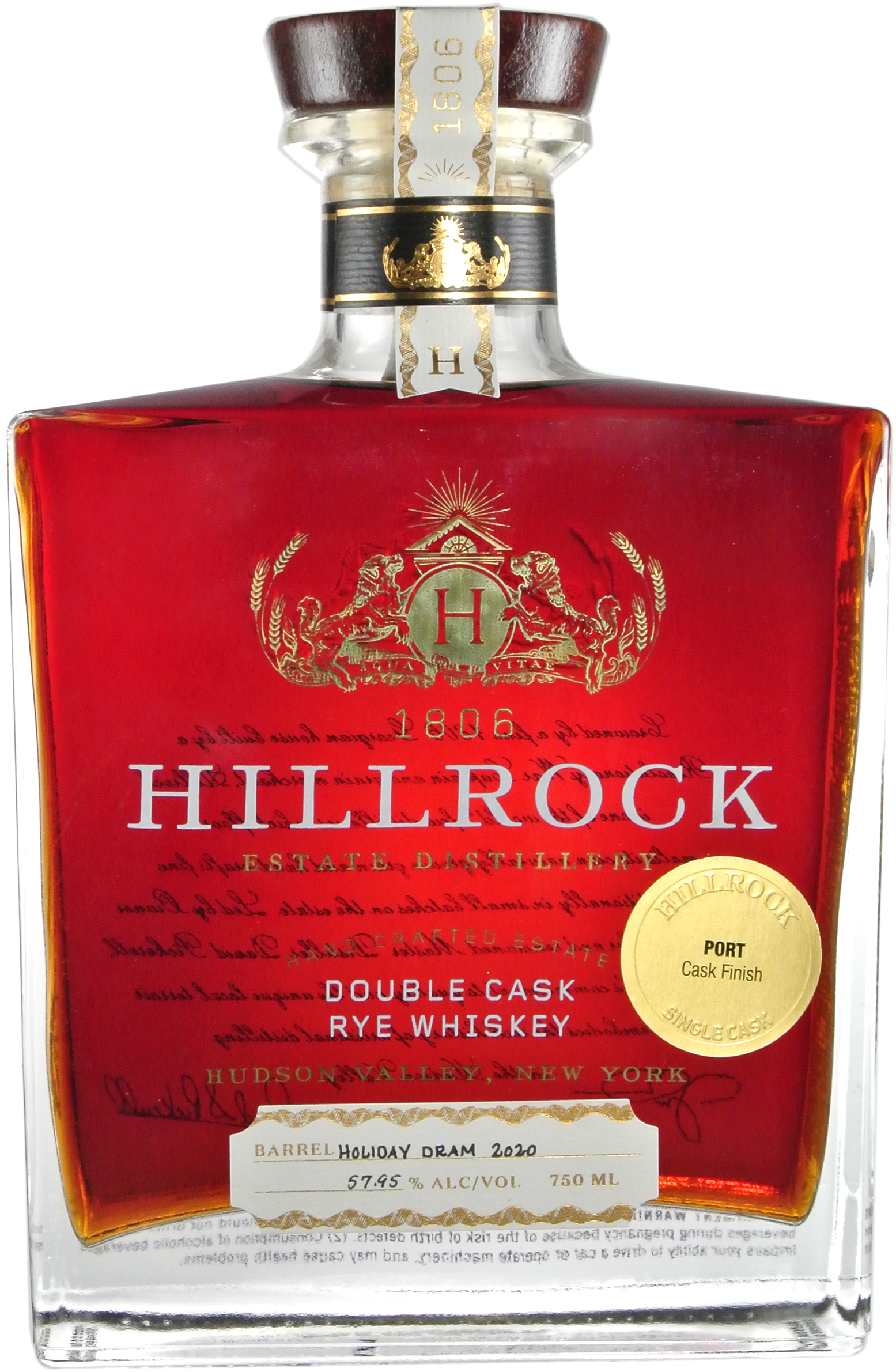 Hillrock Estate Double Cask Rye Port Cask Finish