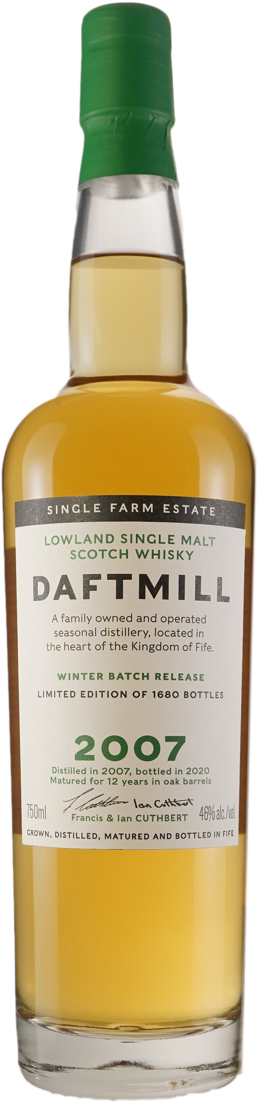 Daftmill 12 year old Lowland Malt Second US Release 2007