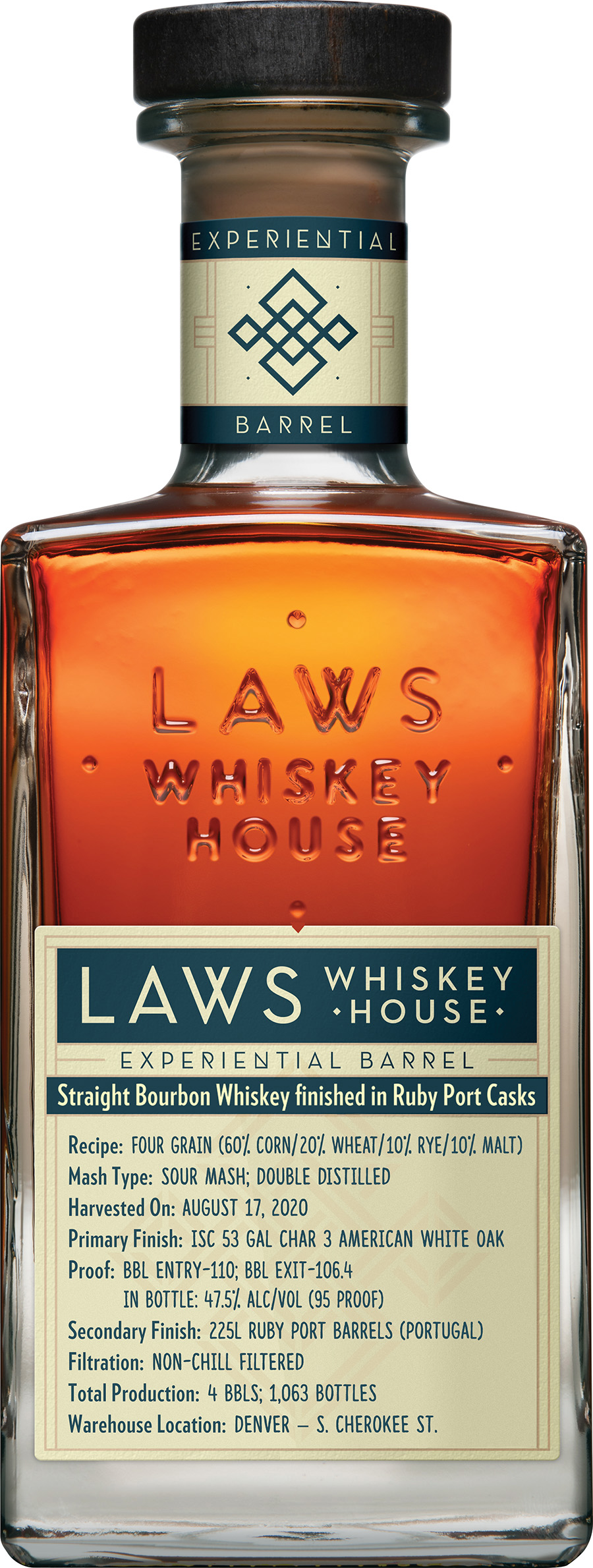 Laws Whiskey House Four Grain Straight Bourbon Finished in Ruby Port Casks