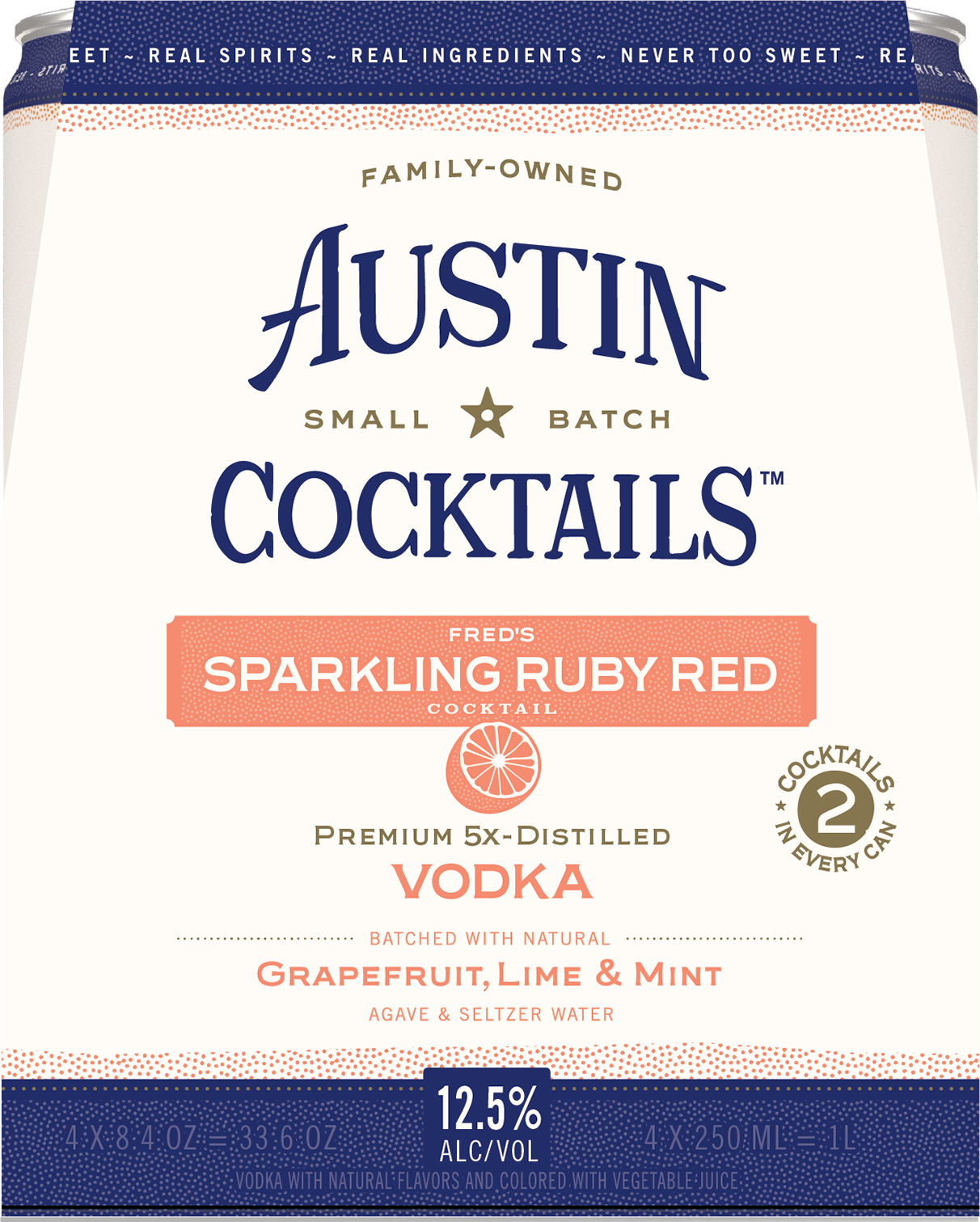 Austin Cocktails Fred's Ruby Red Cocktail 4 Pack Cans
