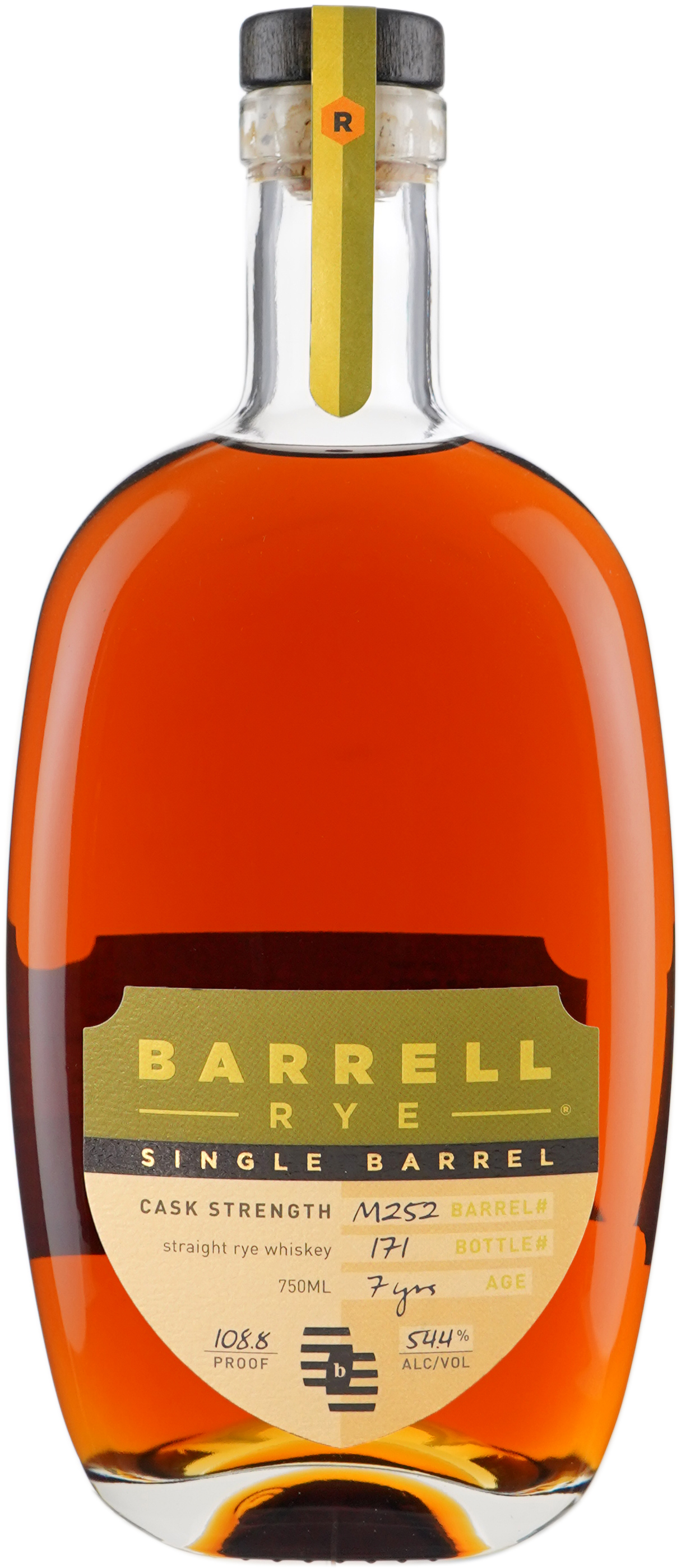 Barrell Craft Rye Single Barrel # M252 Binny's Handpicked 7 year old from Indiana
