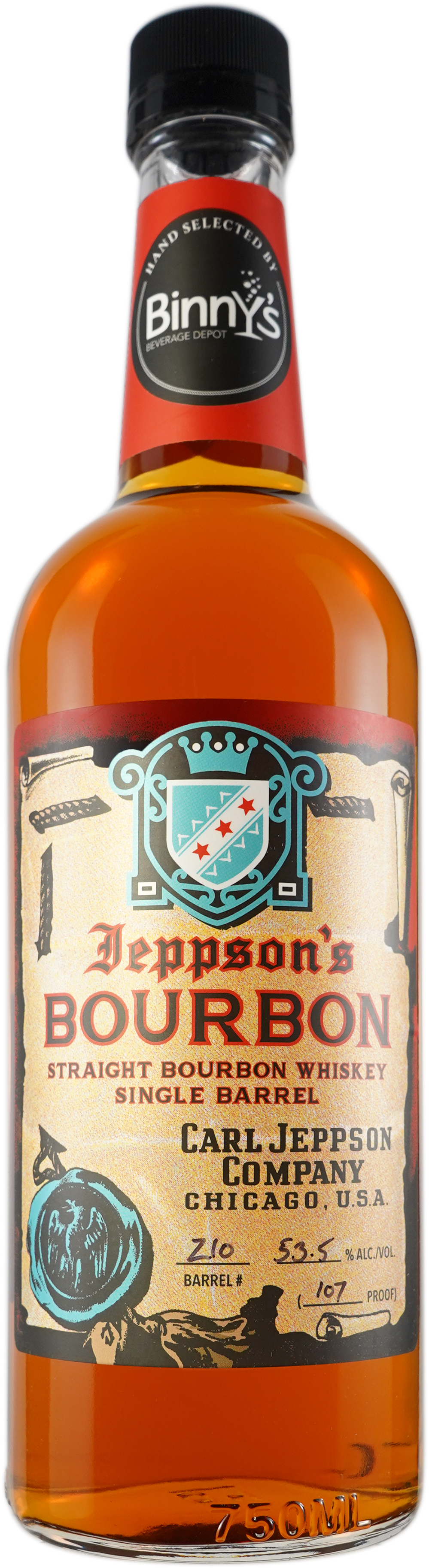Jeppson's Bourbon Single Barrel # Z10 Tennessee Binny's Handpicked