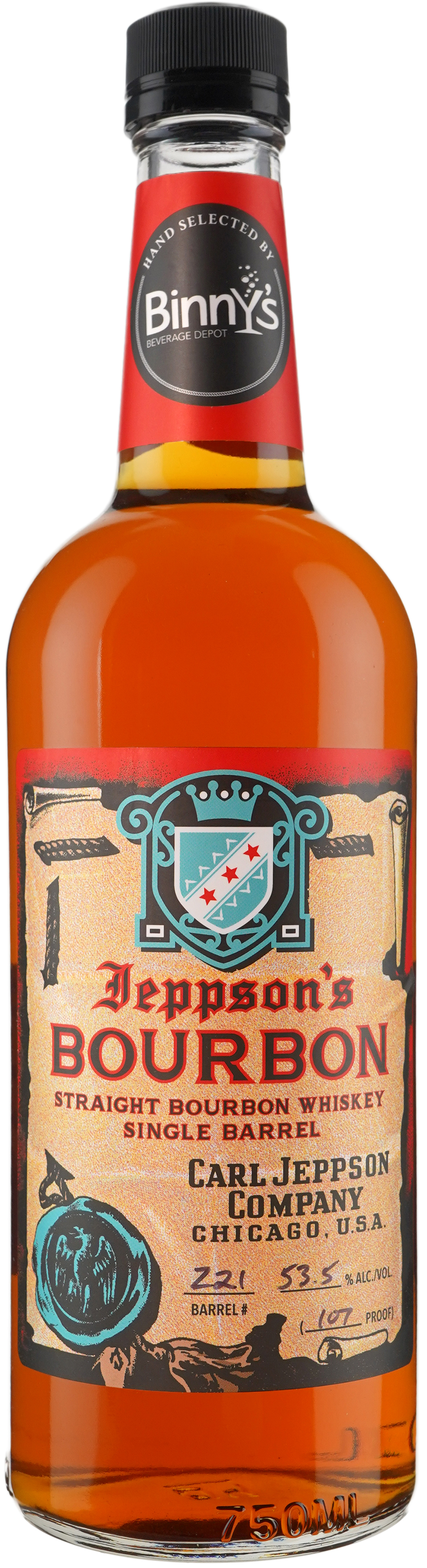 Jeppson's Bourbon Single Barrel # Z21 Tennessee Binny's Handpicked