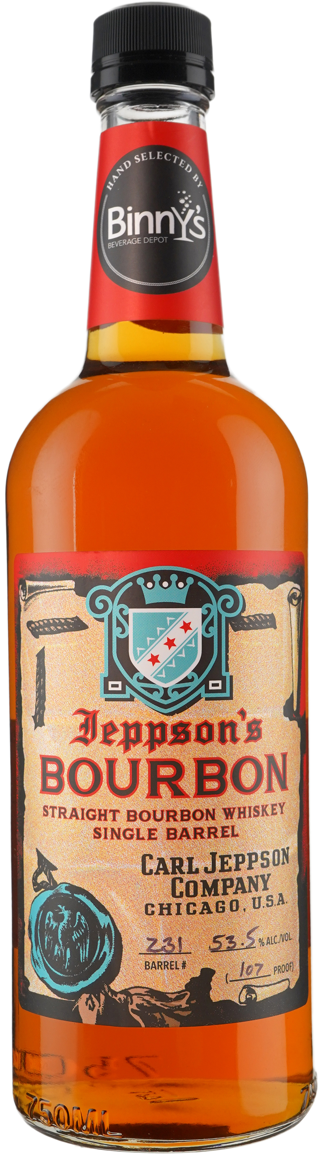Jeppson's Bourbon Single Barrel # Z31 Tennessee Binny's Handpicked