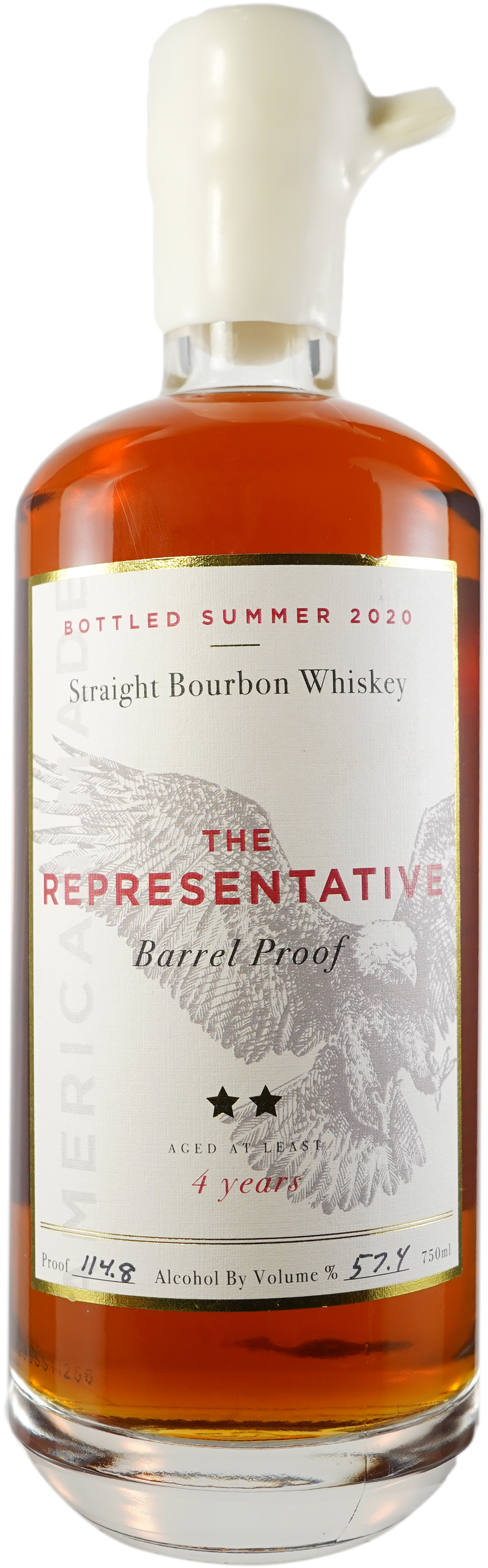 The Representative 4 year old Barrel Proof Straight Bourbon Whiskey