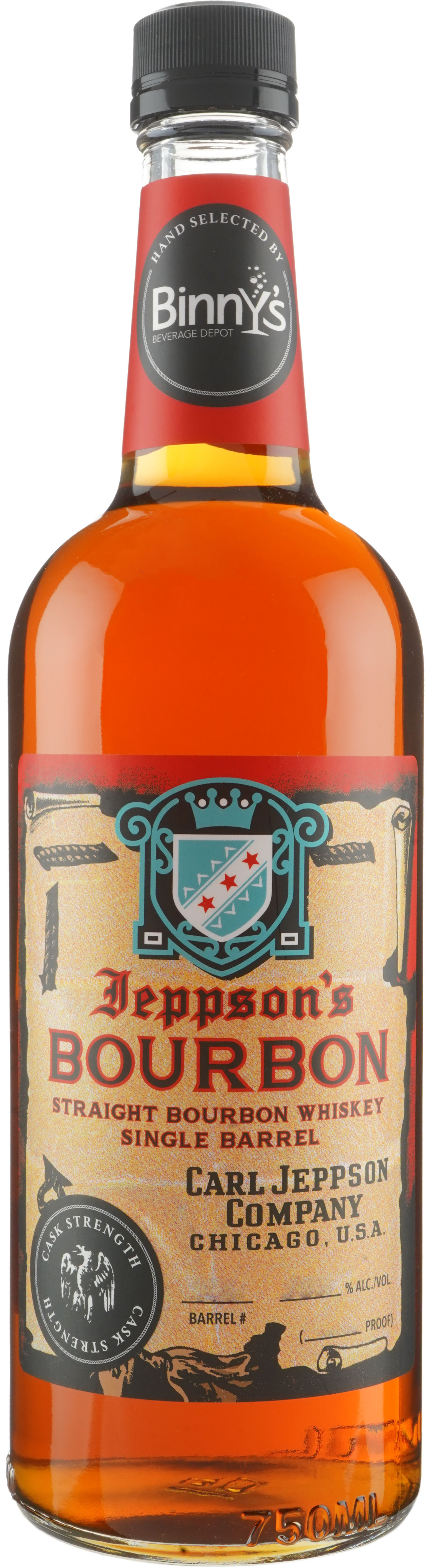Jeppson's Bourbon Barrel Proof Single Barrel # A2 Indiana Binny's Handpicked