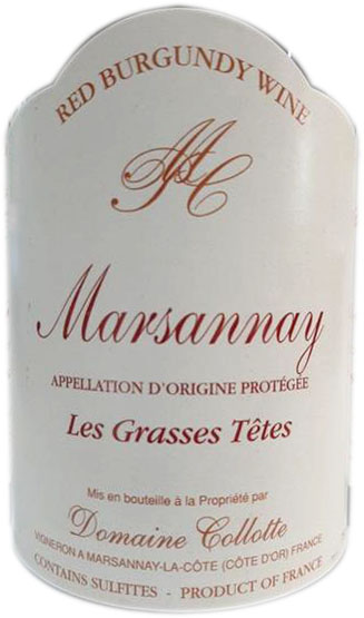 Domaine Collotte Marsannay Grasses Tete 2018