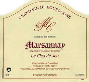 Domaine Collotte Marsannay Le Clos de Jeu 2018